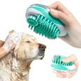 thumbnail image 1 of Cat and Dog Massage Brush, 2 in 1 Pet Shampoo Brush Dog Bath Brush with Tank & Soft Silicone Bristles, Cat Washing Brush Puppy Wash Brush Dog Scrubber Bubble Brush for Bathing Dogs Green, 1 of 5
