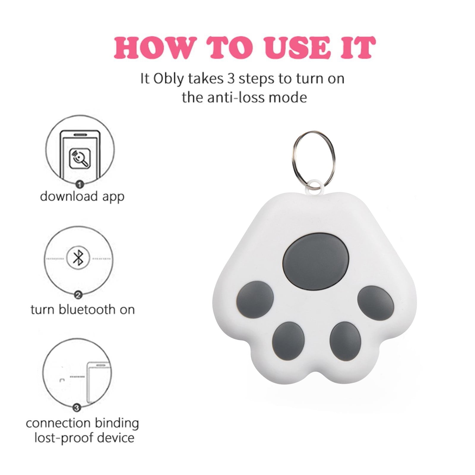Cat Dog Mini Tracking Prevention Smart Loss Device Tool Portable Pet