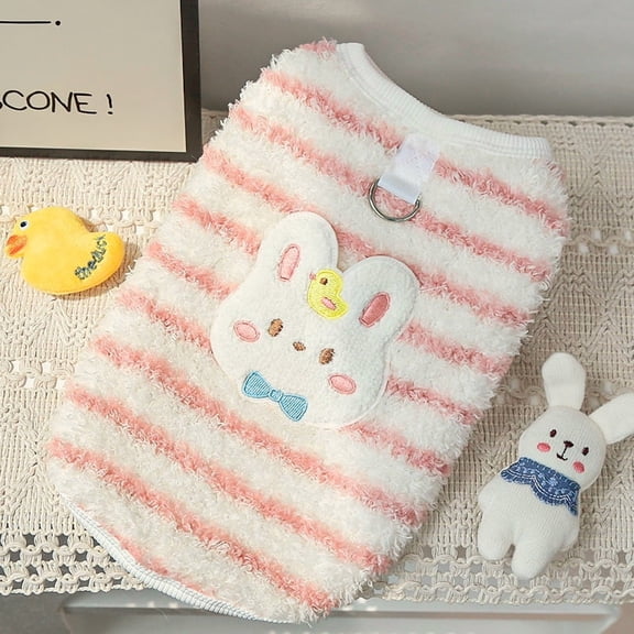 Cat Dog Pajamas - Flannel Warmth For Autumn Winter, Cute Cartoon Pattern, Soft Comfortable - For Puppy Kitten, Small Medium Pets, Indoor Outdoor Use