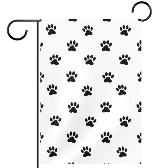 Cat Dog Paw Animals Paw Pattern Double Sided Garden Flag Decorative Weather Resistant Yard Flag, Large DIY Vertical Flag for Farmhouse Patio Lawn, 28x40 Inch