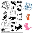thumbnail image 1 of Cat Dog Paw Print Clear Rubber Stamps Cute Pet Kitty Puppy Animals Bone Transparent Silicone Seals Stamp, 1 of 9