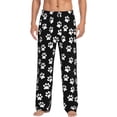 thumbnail image 1 of Cat Dog Paw Print Pattern Men'S Pajama Pants Soft Sleep Lounge Pants Pjs Bottoms With Pockets X-Large, 1 of 6