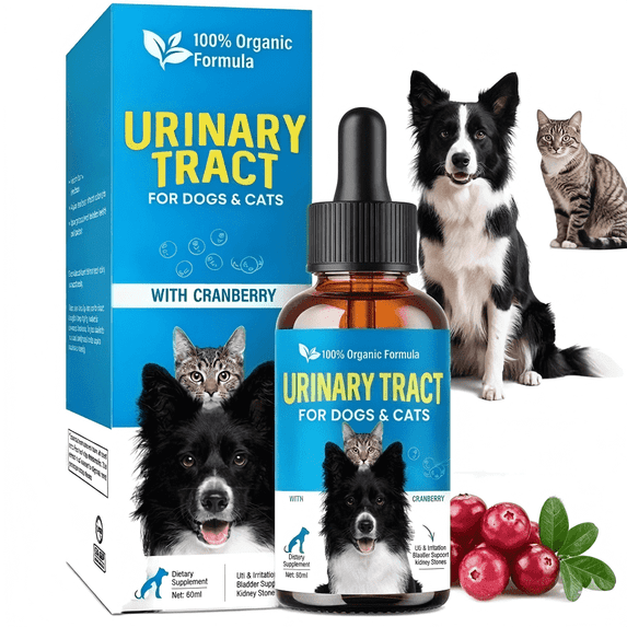 Cat & Dog UTI Treatment, Urinary Tract Infection Treatment for Cats and Dogs, 60ML