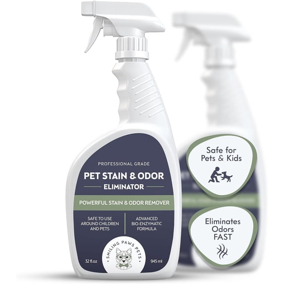 Cat & Dog Urine Odor Eliminator | Cat Urine Enzyme Cleaner Destroyer | Pet Urine Enzyme Cleaner | Pet Odor Eliminator, Stain & Odor Remover of Cat Dog Pee from Wood Carpet Upholstery