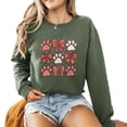 thumbnail image 1 of Cat & Dog Valentine Day Sweatshirt Women Cute Fur Mom Gifts Pet Lover Casual Long Sleeve Graphic Shirts Top, 1 of 4