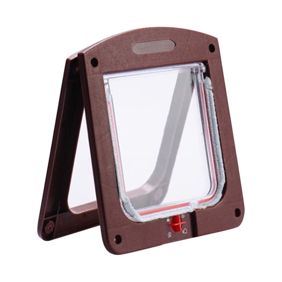 Cat Door with 4 Way Lock, 8.66"x7.87" Inch Weatherproof Pet Door Flap for Cats Small Dogs, Easy Install for Interior Exterior Doors and Windows Home Use