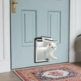 thumbnail image 1 of Cat Door for Door, All-Stainless Steel Frame Cat Door with Double Soft Flaps and 2 Sliding ABS Panels for Doors, Easy to Install, Perfect for Cats and Small Dogs Under 15 LBS, Black, 1 of 5