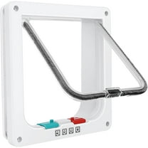 Gogcaro Small Weatherproof Guillotine Pet Door for Interior Exterior Doors, 1 Pack