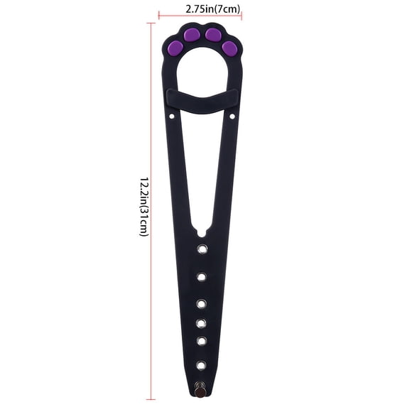 Cat Door Holder Latch - A flexible cat door lock designed to prevent dogs from entering.