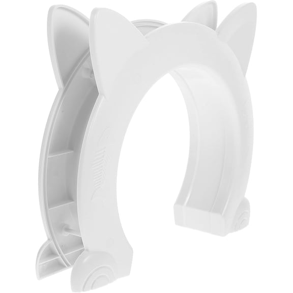 Cat Door Interior Kitty Portal with White Frame for Indoor Pet Access, Plastic Pass