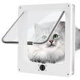 Sesiiduo Cat Door Interior and Exterior Cat Door with 4 Locking Modes