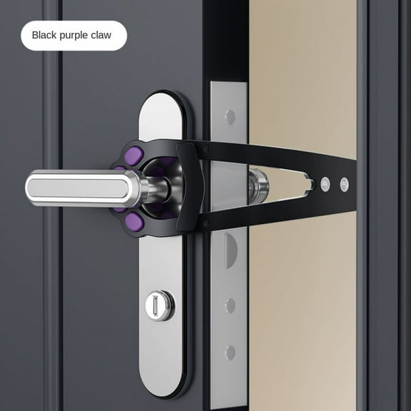 Cat Door Latch 2 Pack, Adjustable Door Stopper to Keep Dogs Out of Cat Litter Box and Food (1.5"-6")