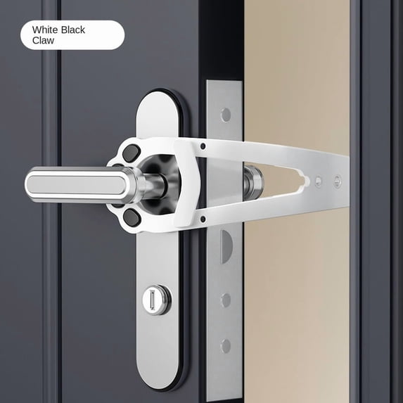 Cat Door Latch 2 Pack, Adjustable Door Stopper to Keep Dogs Out of Cat Litter Box and Food (1.5"-6")