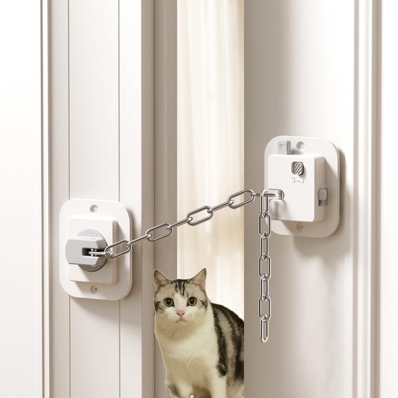 Cat Door Latch & Holder 2-Pack, Adjustable 3-10 Inch, Pet Access Door Prop