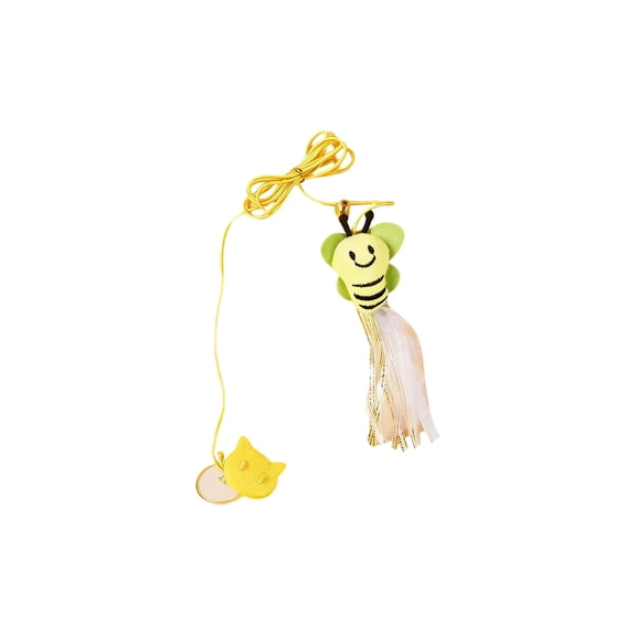 Cat Door Toy with Feathers - Hanging Swing Teaser with Bell & Mouse, Self-Entertaining Interactive Cat Toy for Door-Mounted Play, Elastic Spring Kittens Exercise Toy for Indoor Cats C