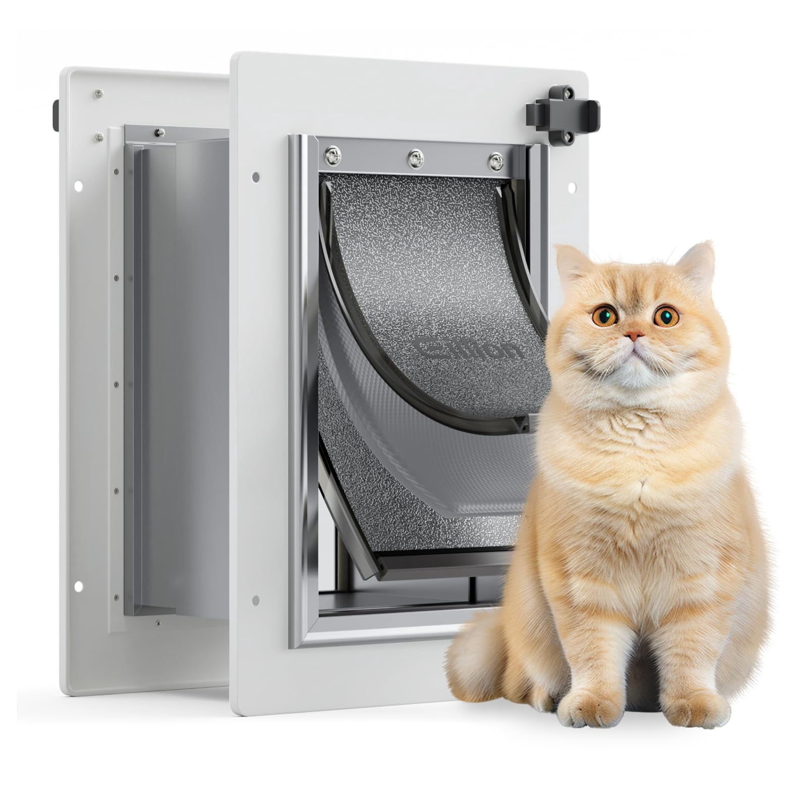 MIAOTONG 3-Flap Dog Door for Wall, Energy-Efficient Insulated Pet Door for Wall, Aluminum Lock Doggy Doors,Steel Frame and Telescoping Tunnel Dog Doors(Pets Up to 100 Lb) -Large MIAOTONG 3-Flap Dog Door for Wall, Energy-Efficient Insulated Pet Door for Wall, Aluminum Lock Doggy Doors,Steel Frame and Telescoping Tunnel Dog Doors(Pets Up to 100 Lb) -Large
