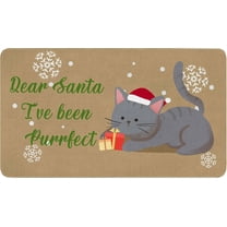 Cat Doormat Christmas Doormat Outdoor Entrance Christmas Rugs for Outdoor Welcome Mats for Front Door, Brown Indoor Christmas Mat Non Slip Door Mat Indoor or Outdoor for Home Decor, 30 X 17 Inch
