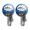 thumbnail image 1 of Cat Dreaming of Fish Novelty Clip-On Stud Earrings, 1 of 3