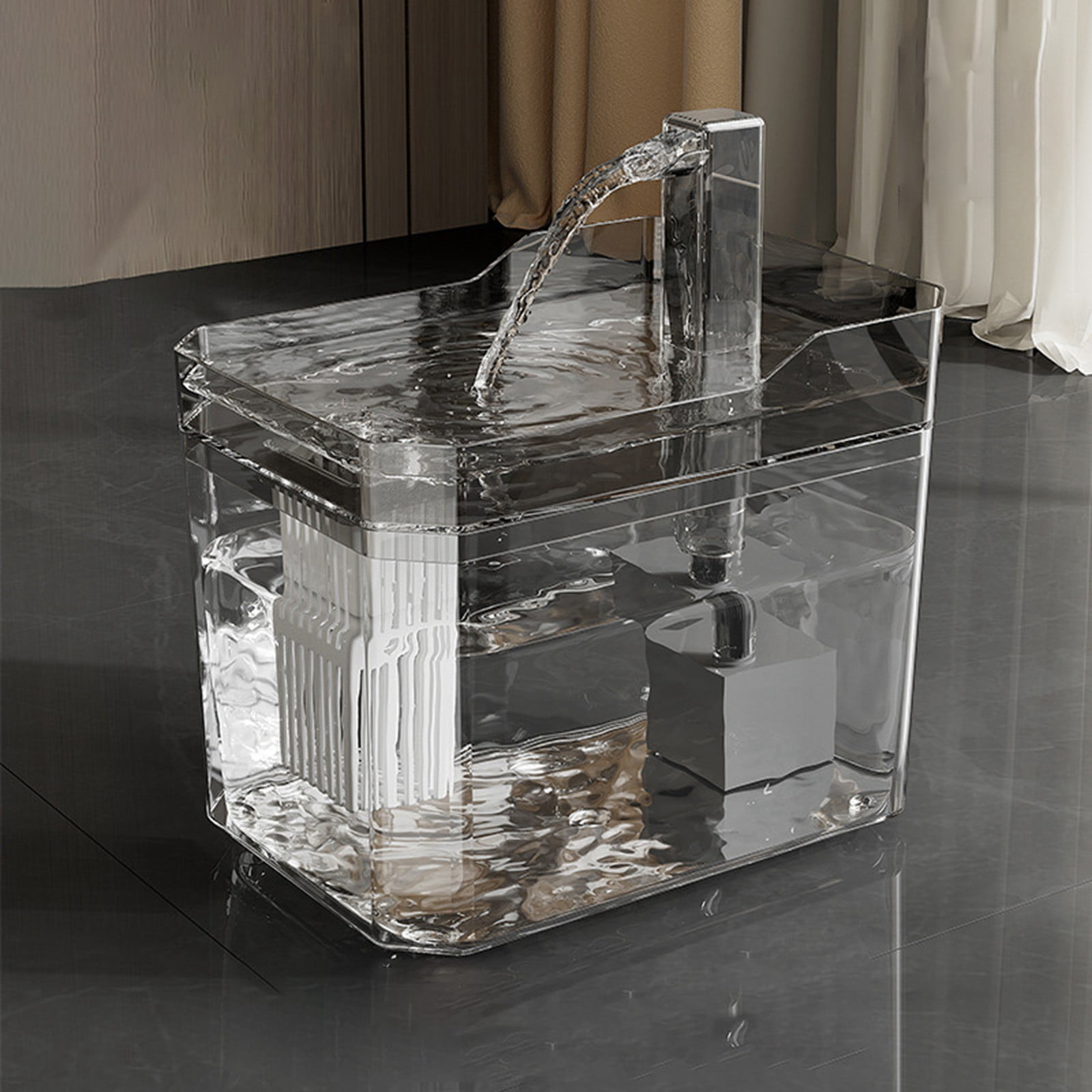 Cat Drinking Mobile Drinking Silent Large Collapsible Water Bowl for