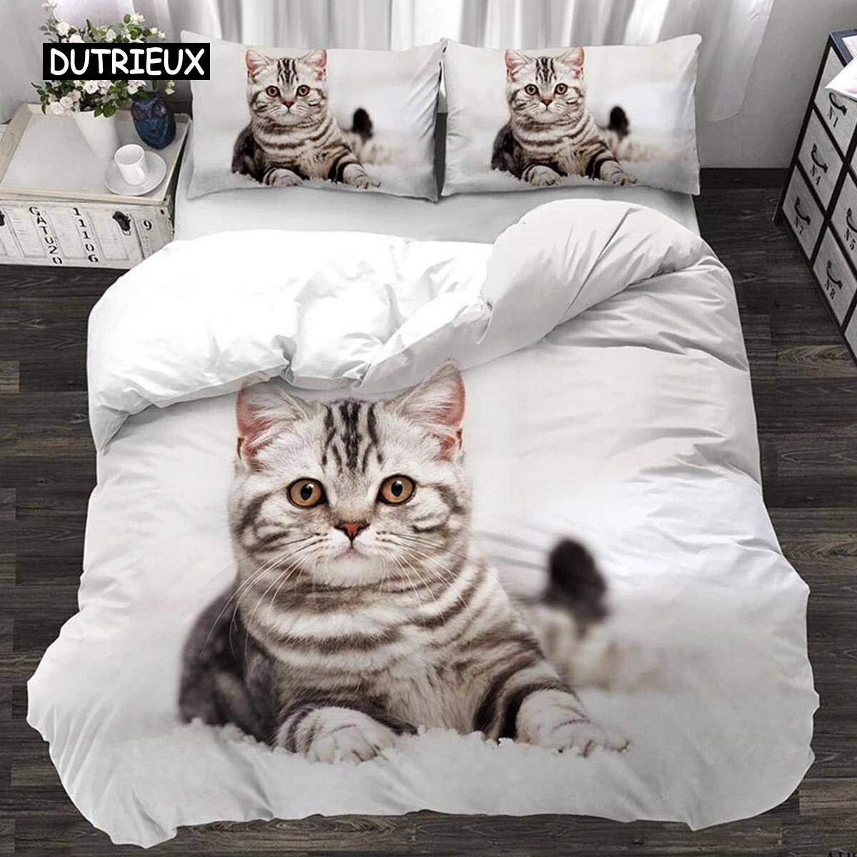 Cat Duvet Cover Cat Lover Gifts Twin Quilt Cover For Kids Teens ...