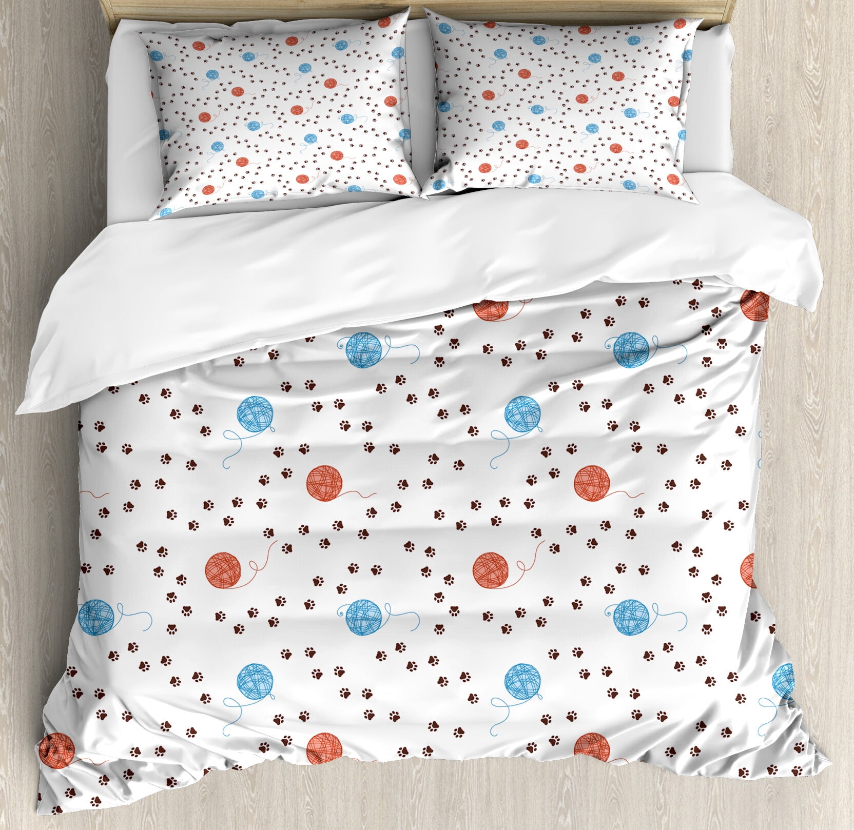 Colorful Kitten Cat Pattern Print Duvet Cover Bedding Set