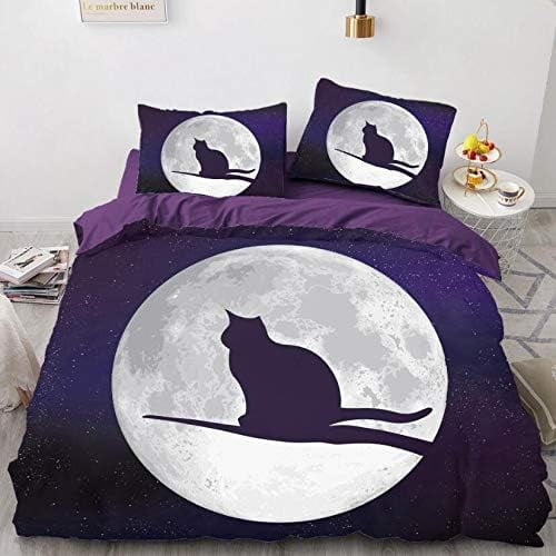Cat Duvet Cover Set,Bedding Set for Kids and Adult, Home Decor,Twin Size
