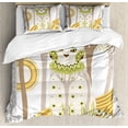 thumbnail image 1 of Cat Duvet Cover Set King Size, Exquisite Stylized Magic Cat with Ethnic Ornaments Fantasy Forest Artistic Framework, Decorative 3 Piece Bedding Set with 2 Pillow Shams, Multicolor, by Ambesonne, 1 of 3