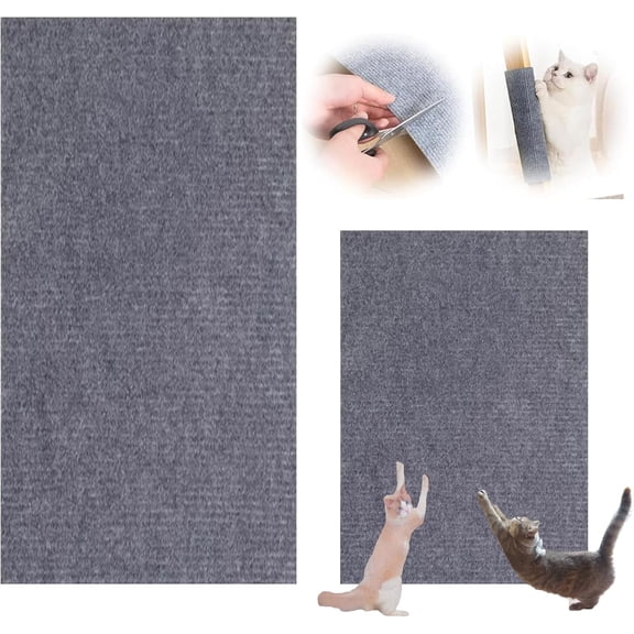 Cat E Corner Side Table Scratcher, Trimmable Cat Wall Scratching Board, Cat Scratching Board Sticker