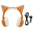 Cat Ear Bluetooth Headset Stereo Cute High Sensitivity Built in Mic ...