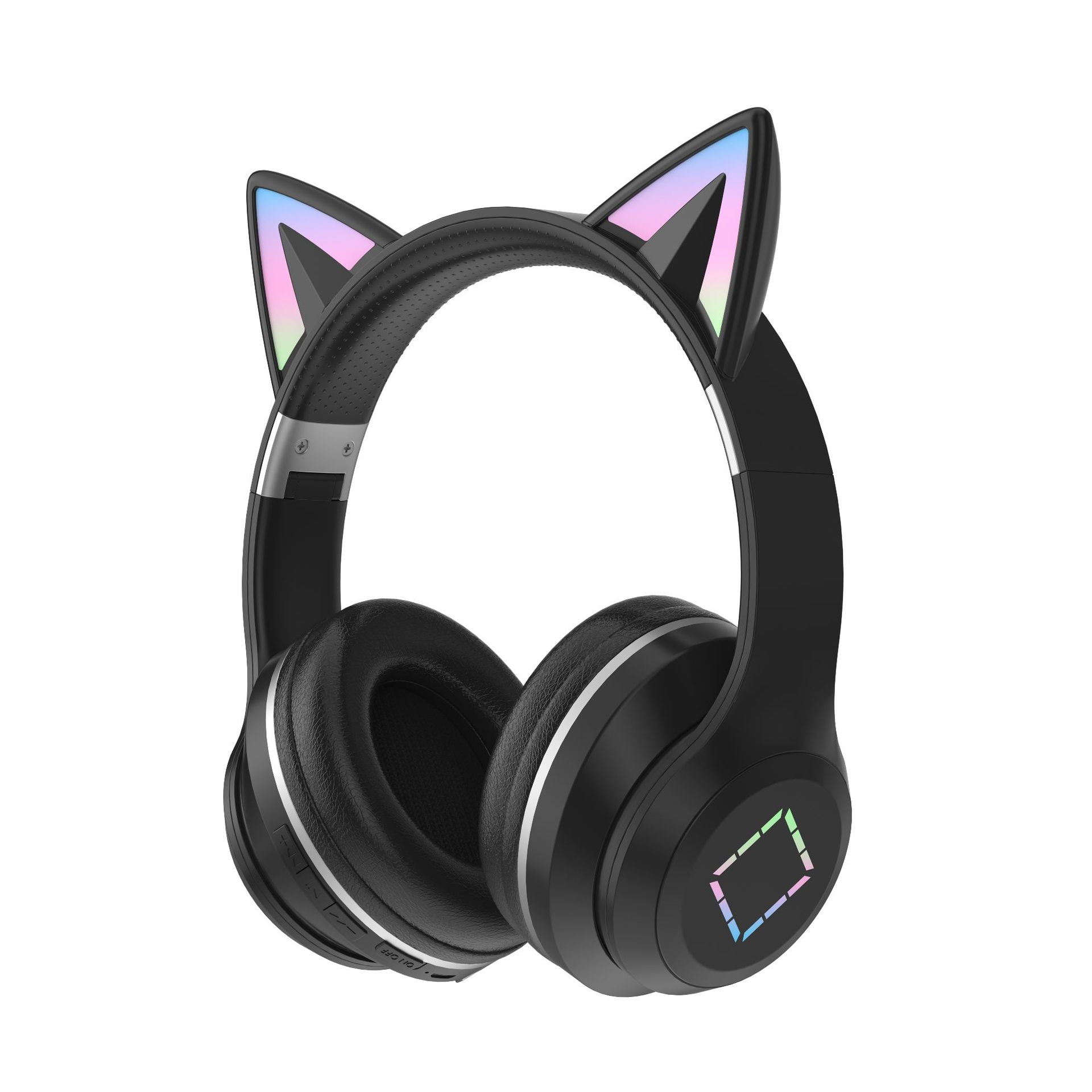 Cat Ear Gradient Bluetooth Headphone RGB Light TF/AUX HIFI Surround Stereo ANC Noise Reduction Headset for Playing games