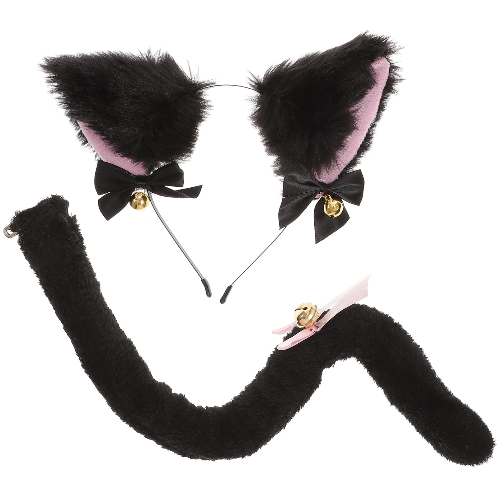 Cat Ear Headband 3 Sets Cat Ear Headband Cat Tail Prop with Bells