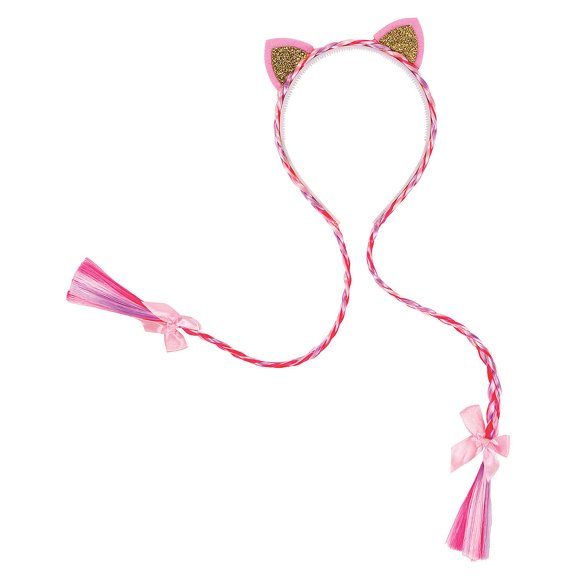 Cat Ear Headbands With Braids - Party Wear - 12 Pieces
