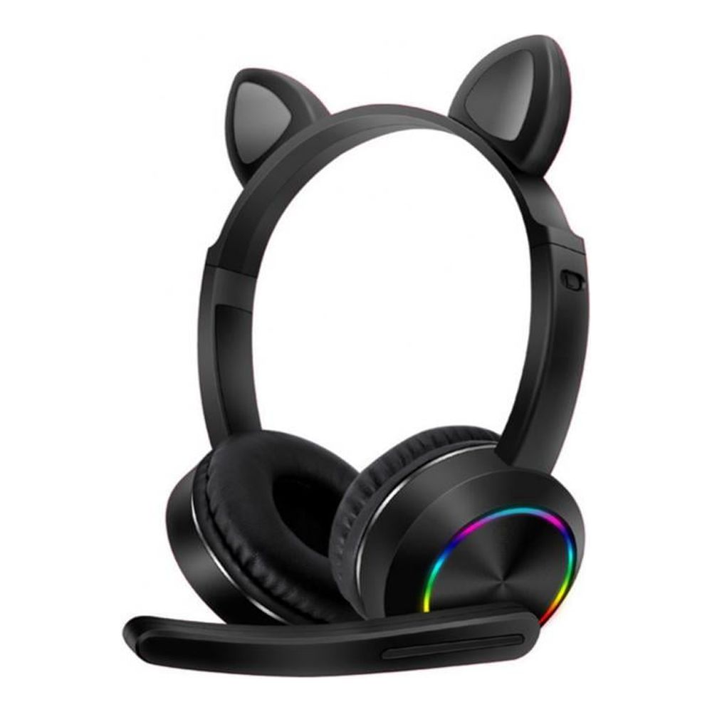 Cat Ear Headphones Wireless Headphones for Kids LED Light Up Wireless Bluetooth Foldable Headphones Over Ear with Microphone and Volume Control Compatible with Smartphones PC Tablet Walmart