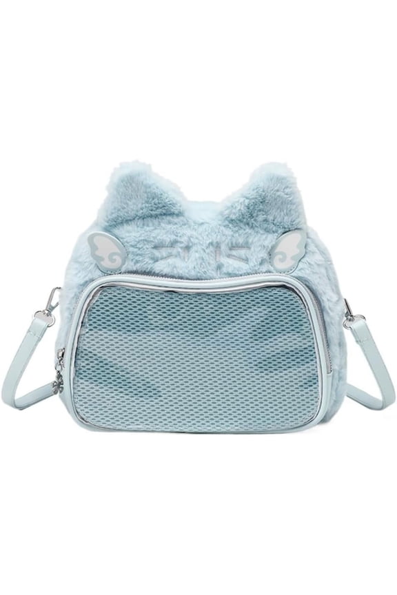 Cat Ear Ita Backpack Cute Bags Kawaii Y2K Bags 3 Ways Crossbody Purse Messenger Bags for Women Shoulder Bag Tote (Pink)