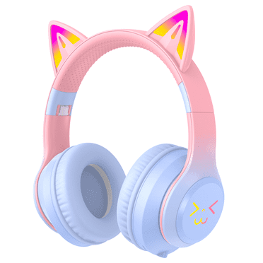Kids Bluetooth Headphones, Lightweight Wireless Headphones for Kids, 85/94dB Volume Limited, 60 Hours Playtime, Bluetooth 5.3, Over-Ear Toddler Headsets with Built-in Mic