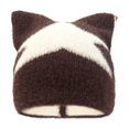thumbnail image 1 of Cat Ear Knit Beanie Five Point Star Adult Winter Warm Slouchy Cap, 1 of 3