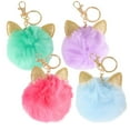 thumbnail image 1 of Cat Ear Pom Pom Key Chains, 1 of 1