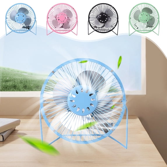 Cat Ear Round Bladeless Desktop Fan USB Rechargeable Portable Mini Fan Quiet Personal Cooling for Home Office Travel by PALIFEUR