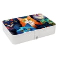 thumbnail image 1 of Cat Earring Organizer Jewelry Box Necklace Organizer PU Leather with Removable Compartment Portable, 1 of 6
