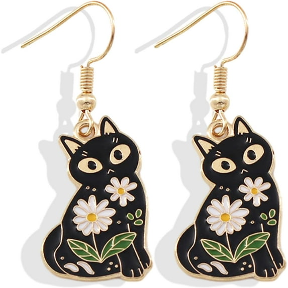 Cat Earrings for Women Trendy Stuff Christmas Stocking Stuffers Cute Funny Animal Stud Earrings Jewelry Cat Lovers Gifts for Birthday Christmas