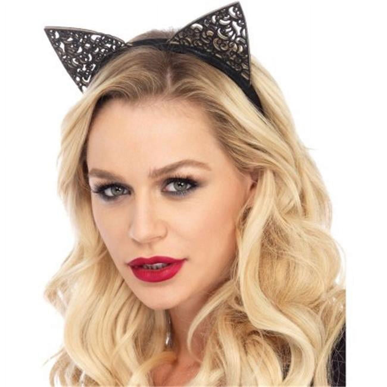 Cat Ears Filigree Adult Halloween Headband