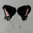 thumbnail image 1 of Cat Ears Headband Faux Fur Fluffy Headband for Halloween Cosplay Costume Party Lovely Hairband for Women & Girls, 1 of 5