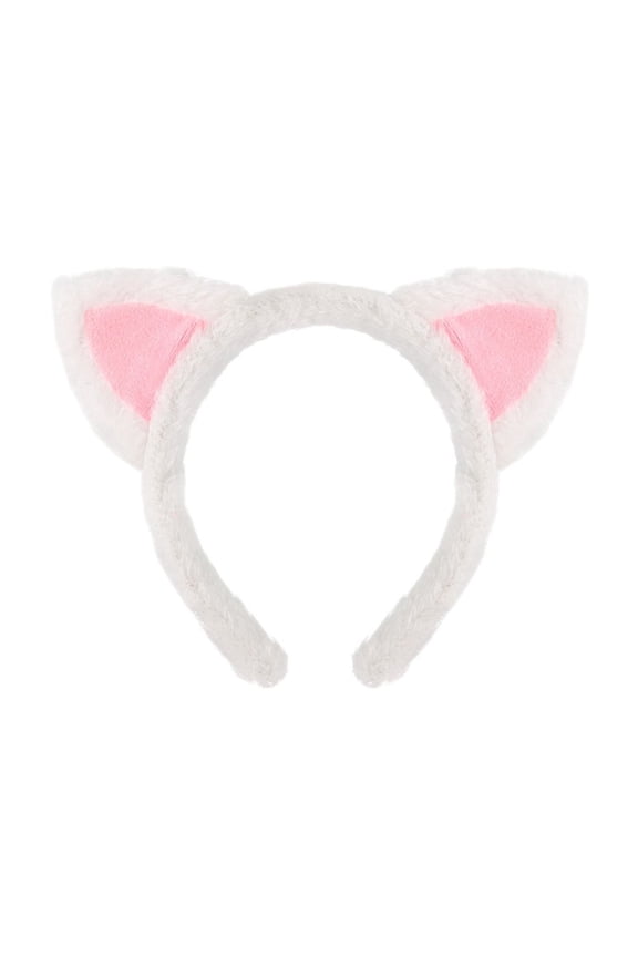 Cat Ears Headband – Plush Fuzzy Hairbands for Cosplay, Makeup, Yoga, and Photo Props for Adults and Kids