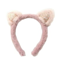 Cat Ears Headband Soft Elastic Hairband Cute Animal Ear Hair Clip Movable Accessory For Women Party Dress Up Christmas