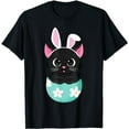 thumbnail image 1 of Cat Easter Day Bunny Ears Rabbit Easter Egg Kitten Cat Lover T-Shirt, 1 of 5