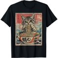 Cat Eating Ramen Noodles Kawaii Anime Manga Japanese Food TShirt