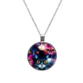 thumbnail image 1 of Cat Elegant Glass Circular Pendant Necklace - Stylish Necklaces for Women, 1 of 5
