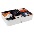 thumbnail image 1 of Cat Elegant PU Leather Decorative Box Jewelry Organizer with Removable Compartment - Portable Earring Organizer, 1 of 6