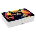 thumbnail image 1 of Cat Elegant PU Leather Earring Organizer Storage Box Decorative Box with Removable Compartment - Portable, 1 of 6