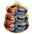 thumbnail image 1 of Cat Elegant Plastic Disc Cake Holder with Iron Pillars | 32cm/12.5in Height and 21cm/24cm/27cm Plates, 1 of 6